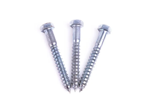 Screws - completely isolated on white — Stock Photo, Image