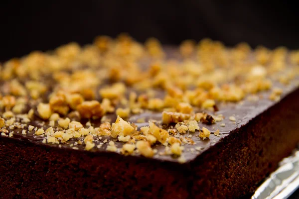 Choklad-nötpålägg brownies — Stockfoto