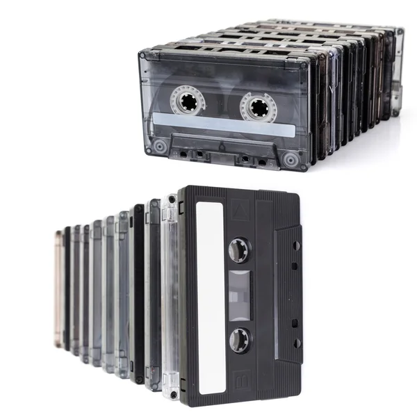 Audio Cassettes stacked — Stock Photo, Image