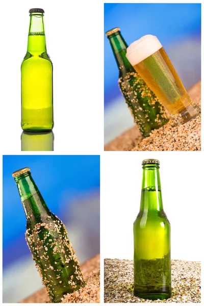 Frostige Frischbier-Kollektion mit Schaumset — Stockfoto