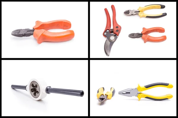 Alicates de llave, juego de herramientas de cortadores — Foto de Stock