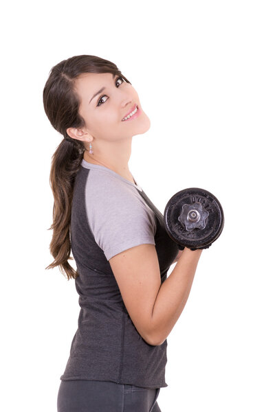 Woman lifting weights