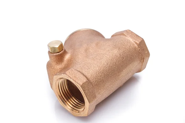 Fittings for water pipe brass joint. close-up — Stock Photo, Image