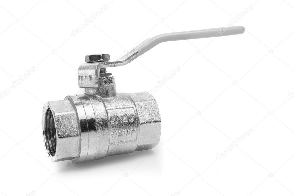 Water valve isolated on white background