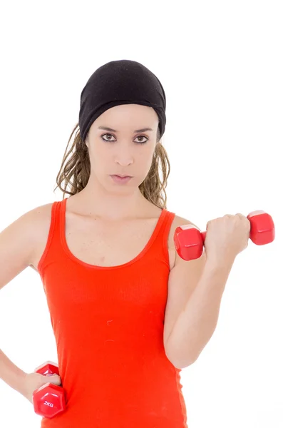 Young hispanic fitness woman exercising — Stock Photo, Image