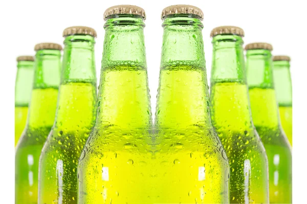 Řádek láhve od piva — Stock fotografie