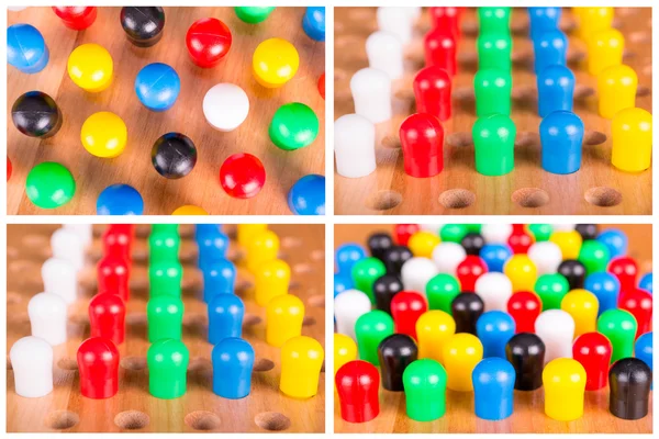 Chinese checkers wooden board set — Stock Photo, Image