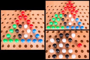 Çin daması ahşap tahta seti