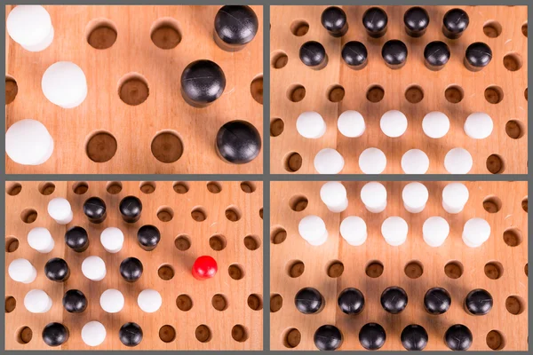 Chinese checkers houten plank set — Stockfoto