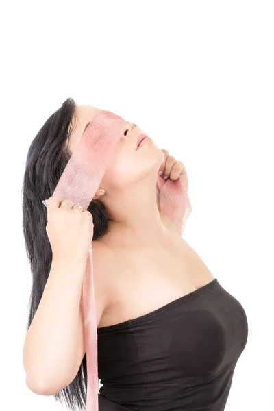 Mujer con retrato de gasa — Foto de Stock