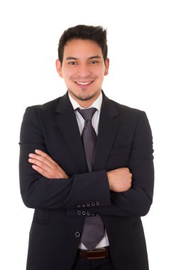 samimi ve gülümseyen Latin asıllı işadamı