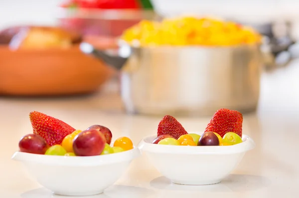 Closeup on fruit salad in kitchen — Stock Photo, Image