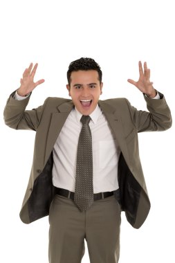 İspanyol iş takım elbiseli adamı vurguladı