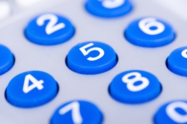 Mavi tuş takımının yakın çekim