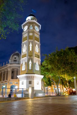 Torre del reloj Guayaquil, Ecuador Malecon 2000 clipart