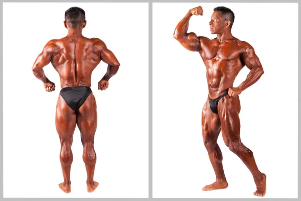 Hispanic Muscle man posing, set — Stock Photo, Image