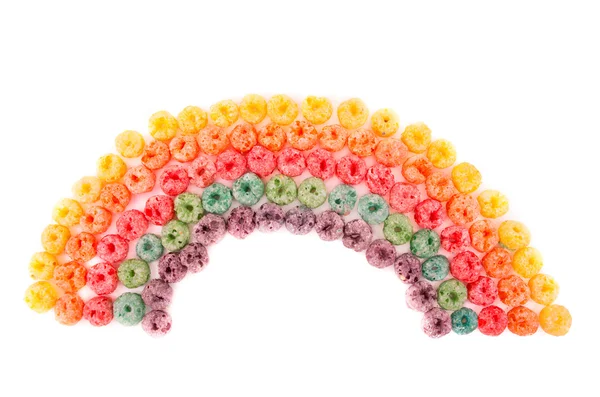 Delicious and nutritious fruit cereal loops — Stock Photo, Image