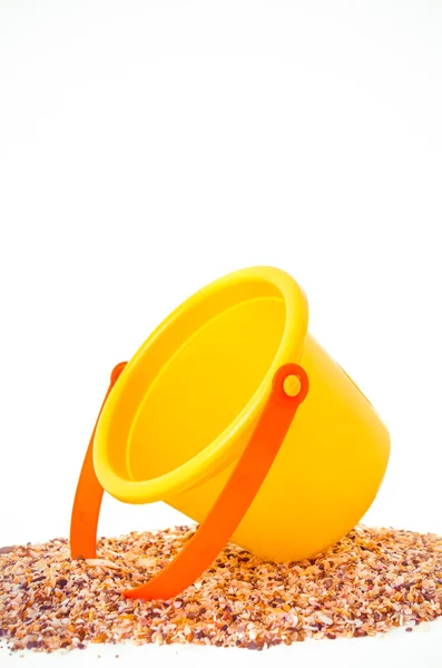 Κουβά με άμμο παραλία παιχνίδι — Φωτογραφία Αρχείου