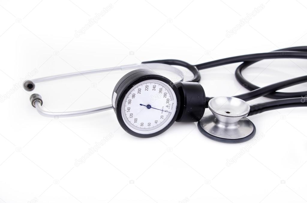 Medical equipment (stethoscope and sphygmomanometer)