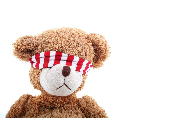 Augenbinde-Teddybär — Stockfoto