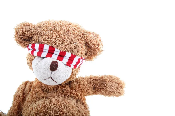 Augenbinde-Teddybär — Stockfoto