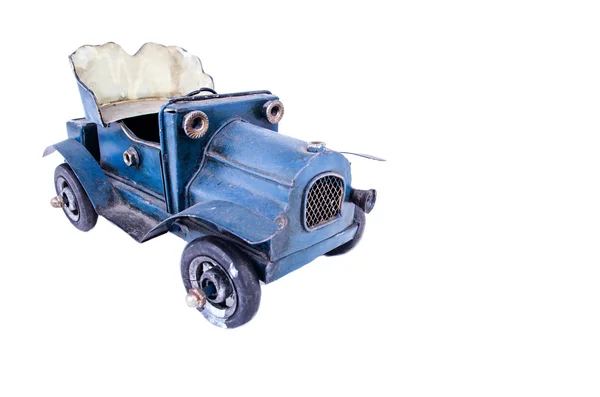 Kolekce zmenšený model retro modrý kabriolet. — Stock fotografie