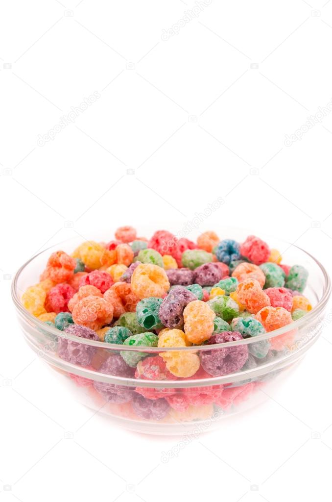 Delicious and nutritious fruit cereal loops