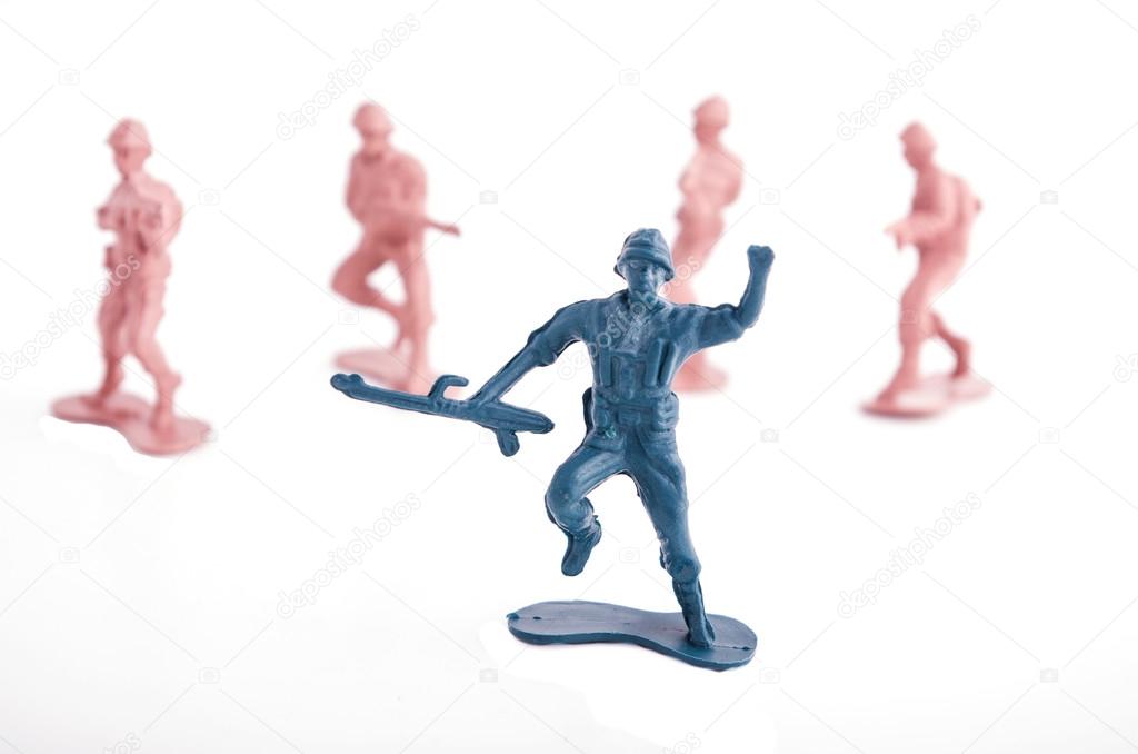 pink toy soldiers