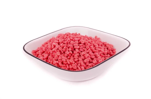 Colazione di cereali rosa su una ciotola — Foto Stock