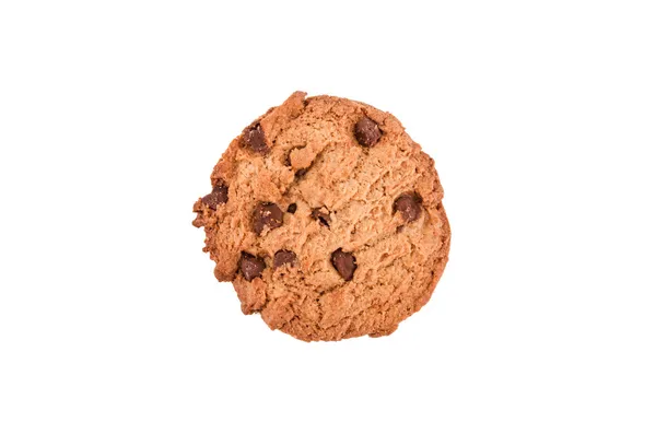 Choklad chip cookies på vitt — Stockfoto