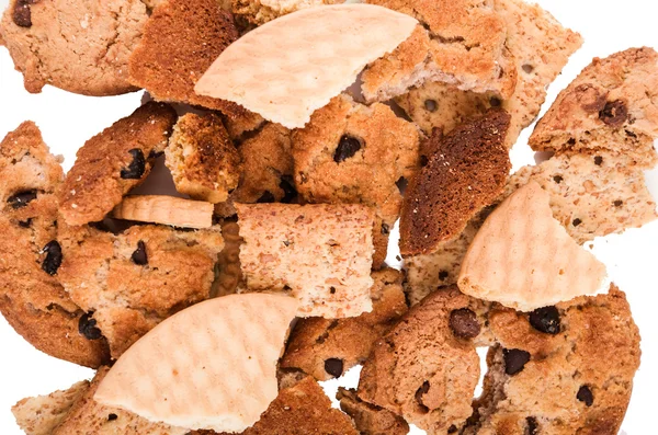 Cookies på vit bakgrund — Stockfoto