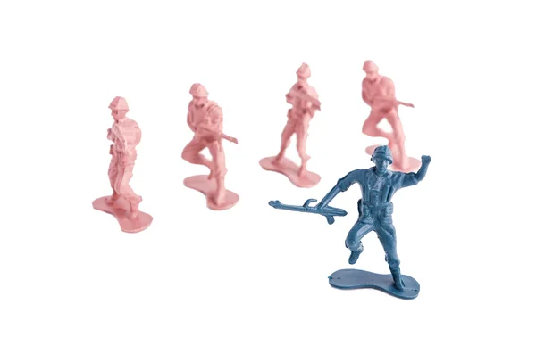 Toy soldiers white background — Stock Photo, Image