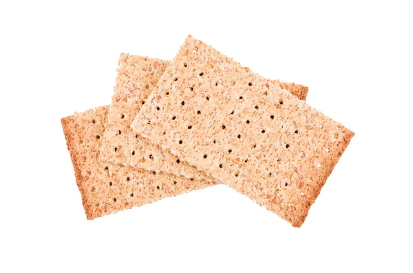 Zout dieet crackers op witte achtergrond — Stockfoto