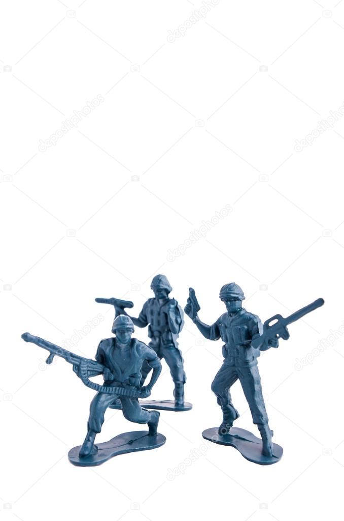 Toy soldiers white background