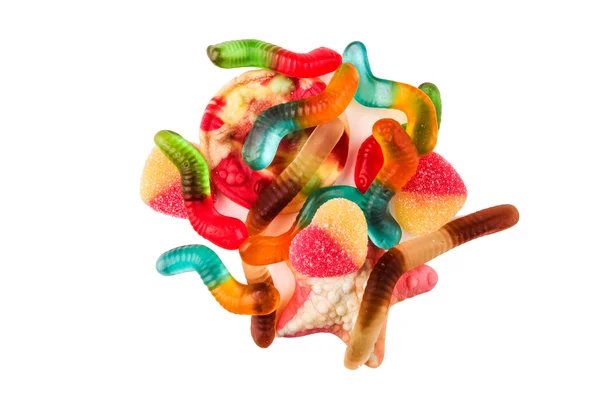 Jelly candy worms — Stock Photo, Image