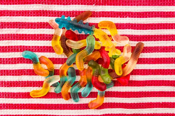 Jelly candy assorted flavors on white — Stock Photo, Image