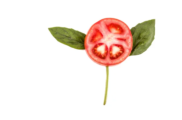 Tomato on a white background — Stock Photo, Image