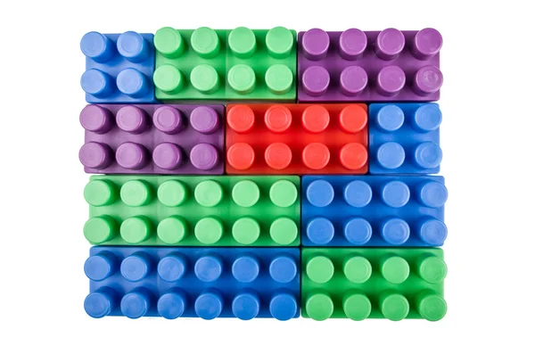 Square building blocks on a white background — Stock Photo, Image