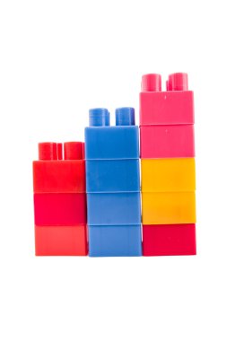 Beyaz bir arka planda duvar yapı taşları