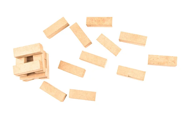 Jenga sur fond blanc — Photo