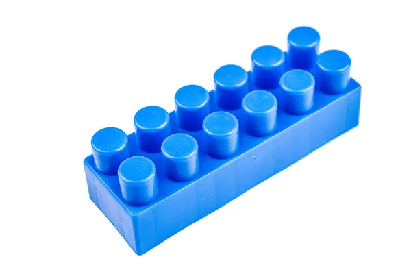 Blue building blocks on a white background — Stock Photo, Image