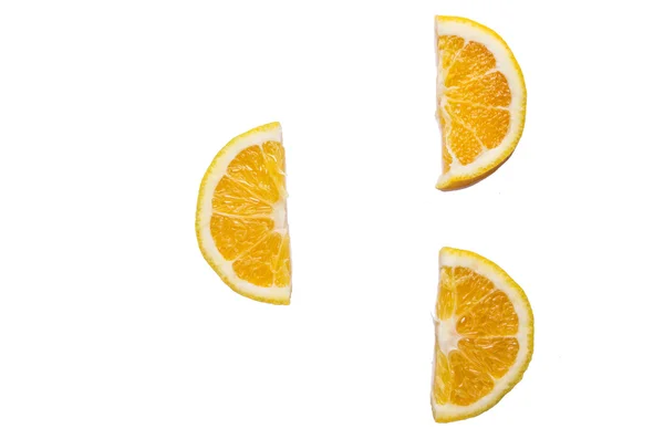 Slices of orange on a white background — Stock Photo, Image