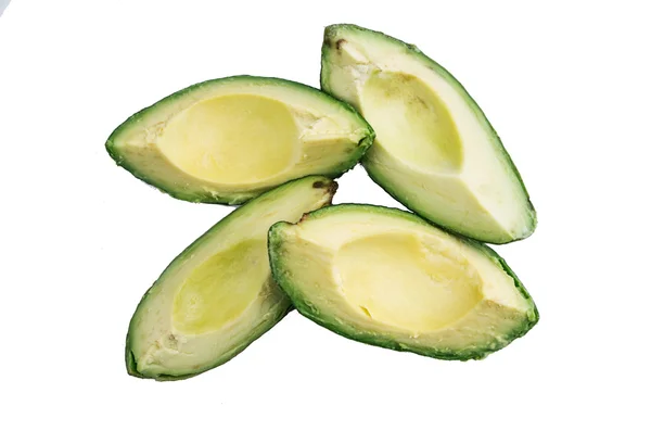 Avocatto slices on a white background — Stock Photo, Image