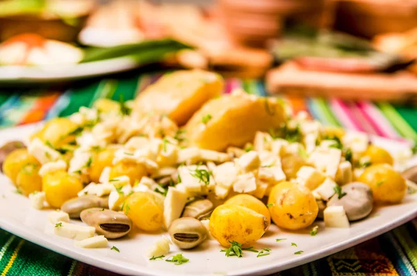 Beans and cheese — Stock Photo, Image