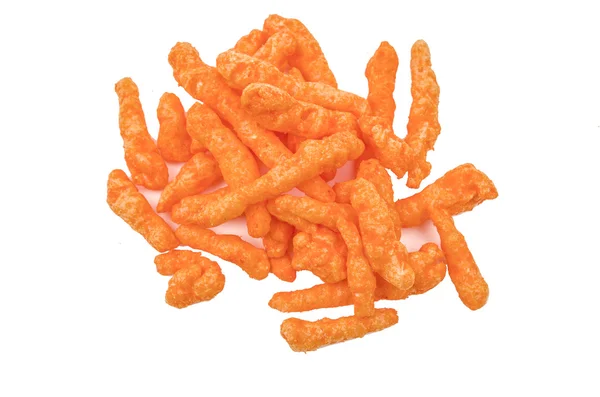 Orange ost smaksatt snacks — Stockfoto