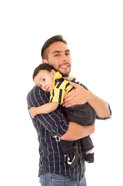 Vader en zoon hispanic — Stockfoto