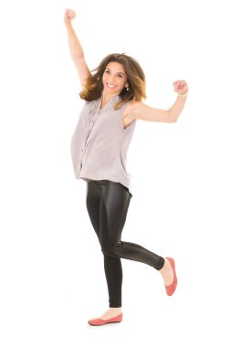 neşeli kadın beyaz