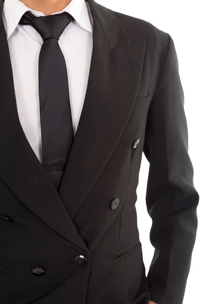 Іспаномовний чоловік в чорному костюмі — стокове фото