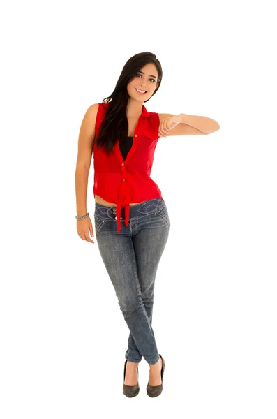 Mujer casual de cuerpo entero — Foto de Stock