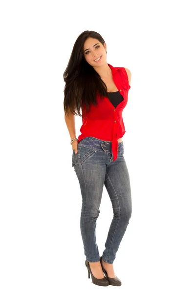 Casual full length woman — Stock Photo, Image